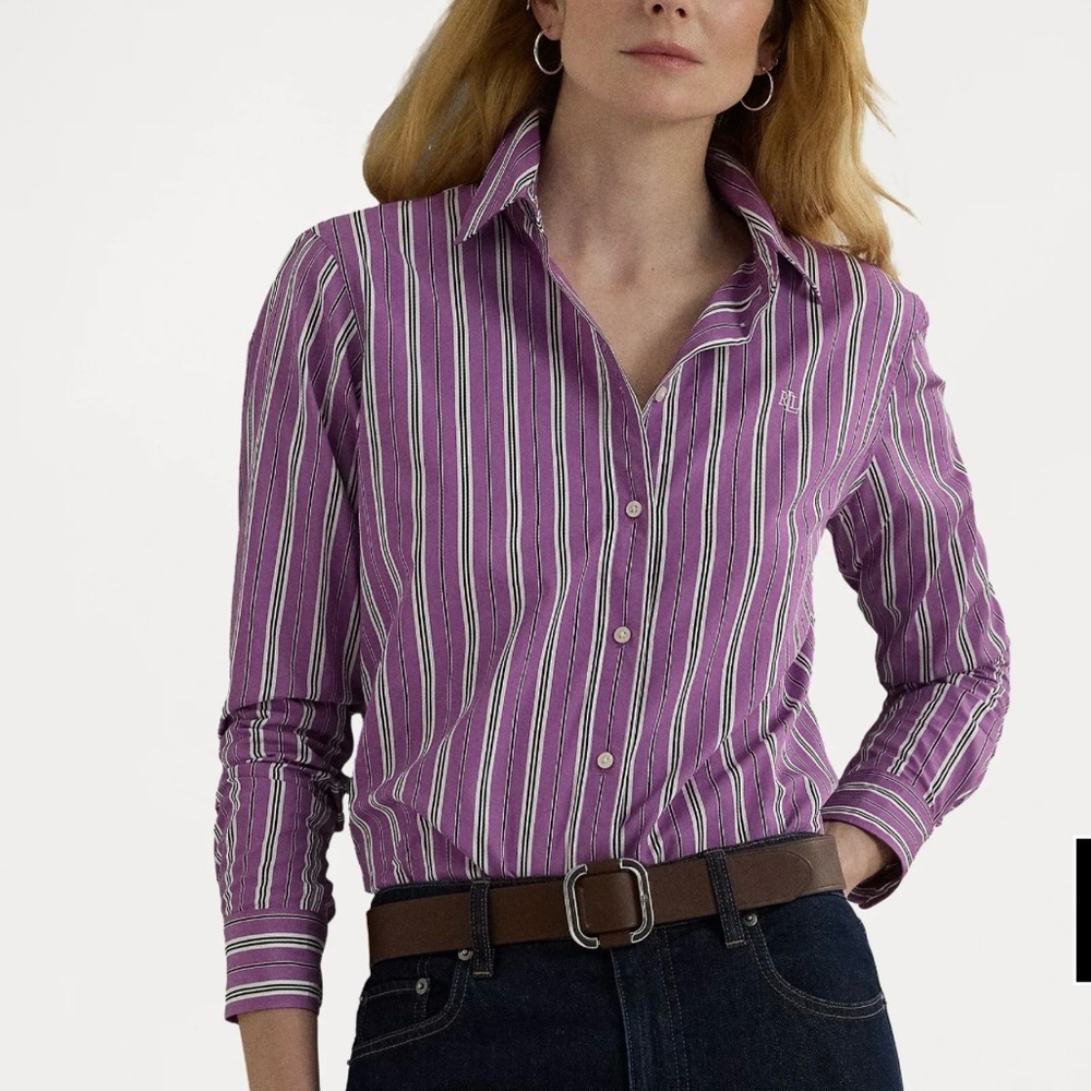 NEW Lauren Ralph Lauren Vibrant Striped Shirt - Picture 16 of 16